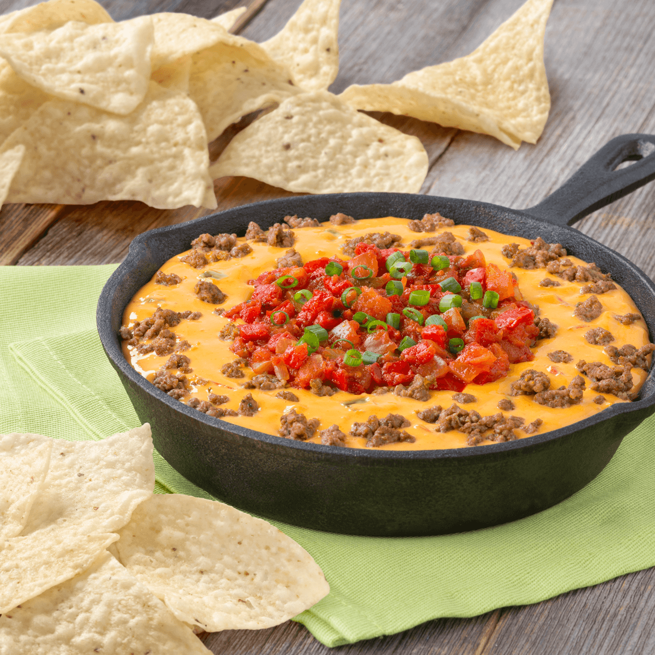 Beef Queso Fundido Dip