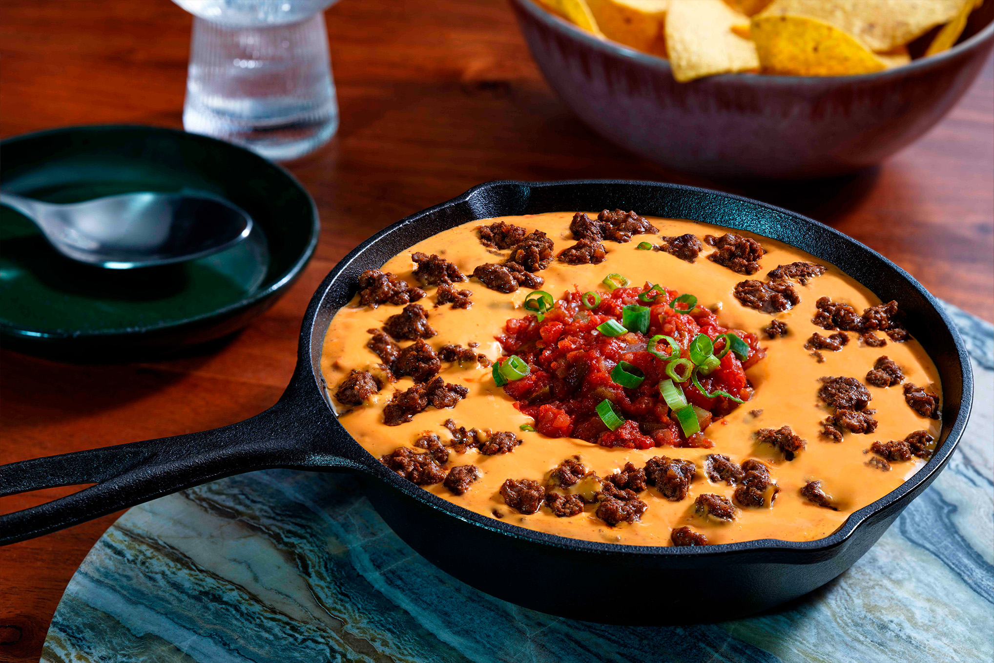 Tostitos® Beef Queso Fundido Skillet