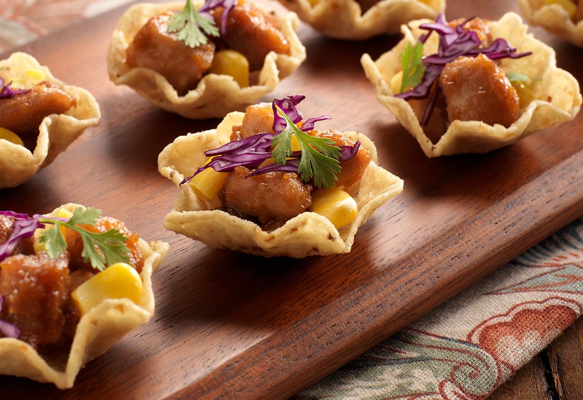 Thai Chicken Taco Bites