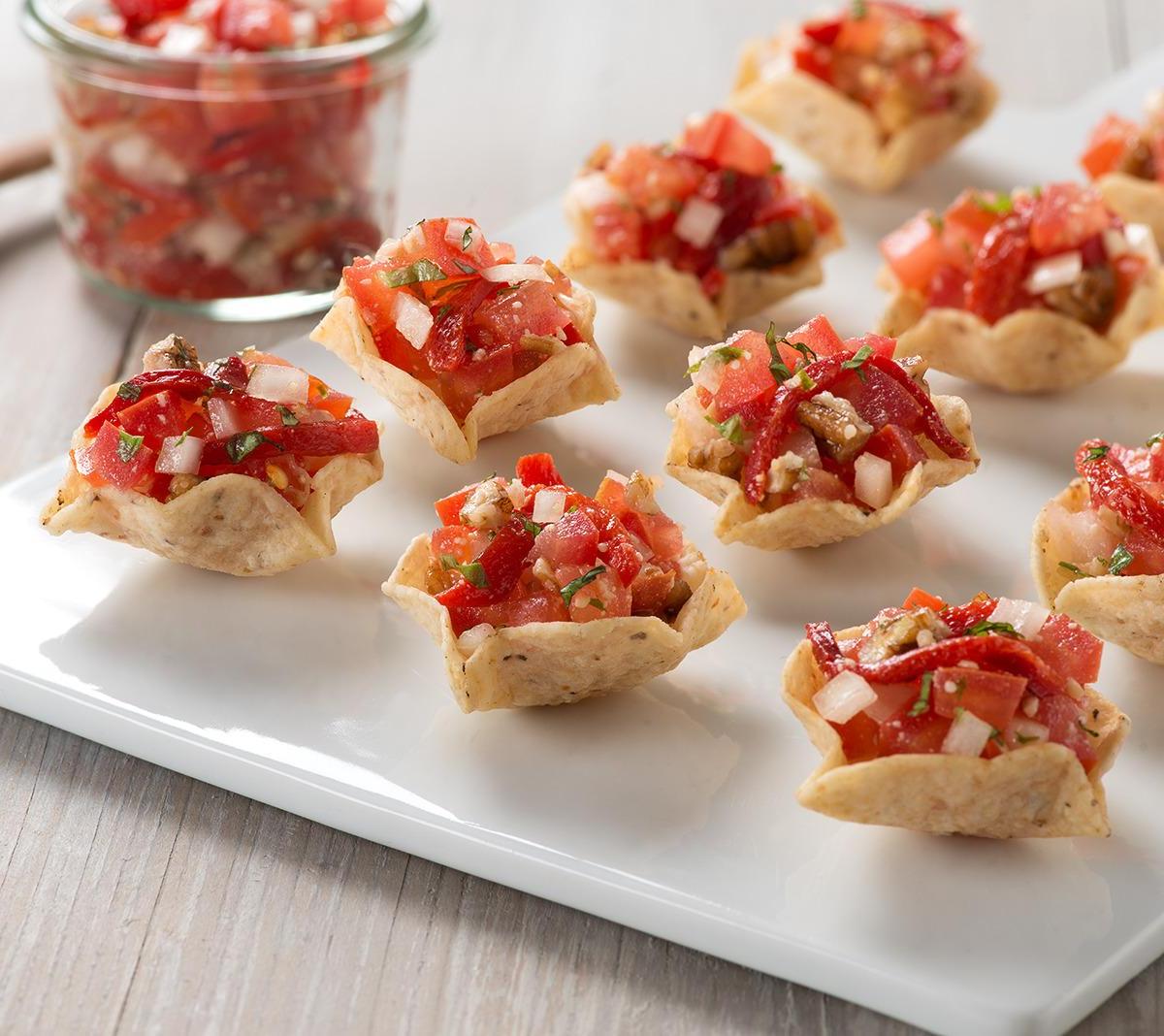 Red Pepper Pesto Bruschetta