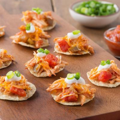 Mini Shredded Chicken Tostadas